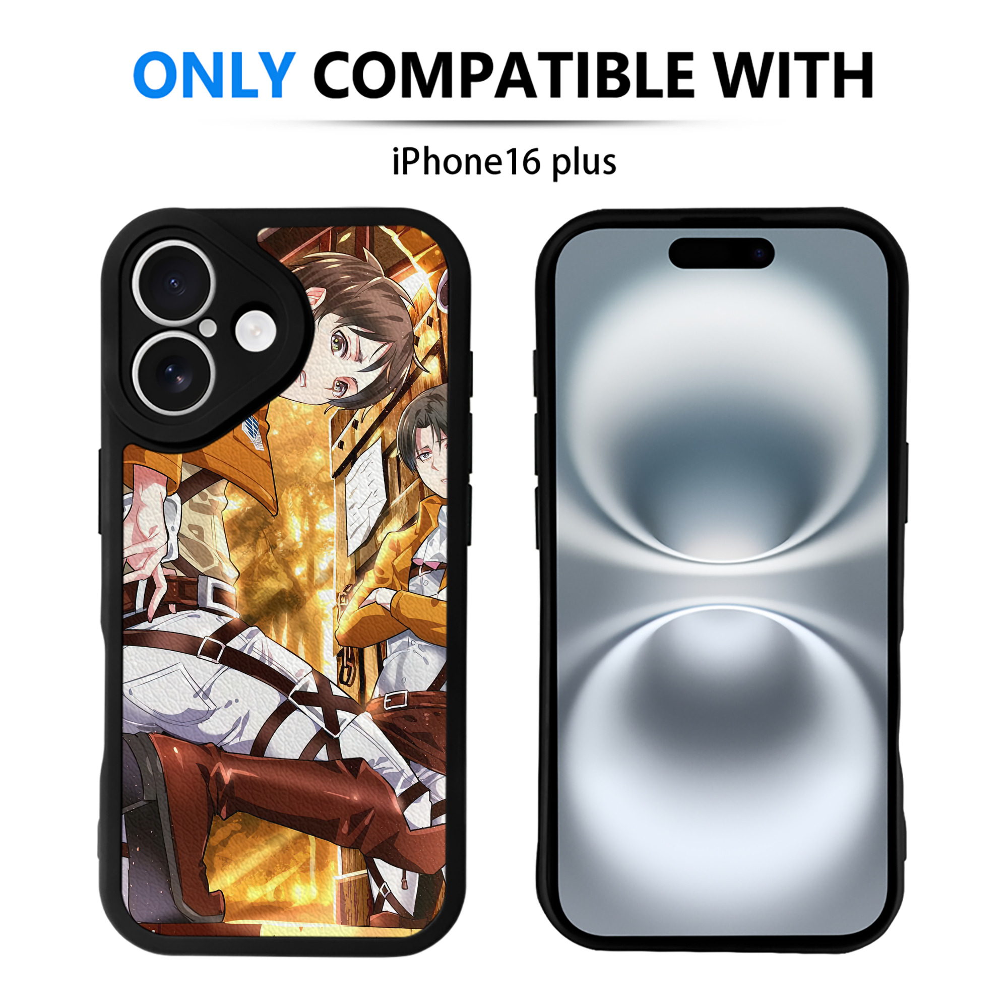 （画像用） 進撃の巨人 Attack on Titan 【iPhone 16シリーズ対応】シリコンスマホケース（レザー調） 材質：シリコン